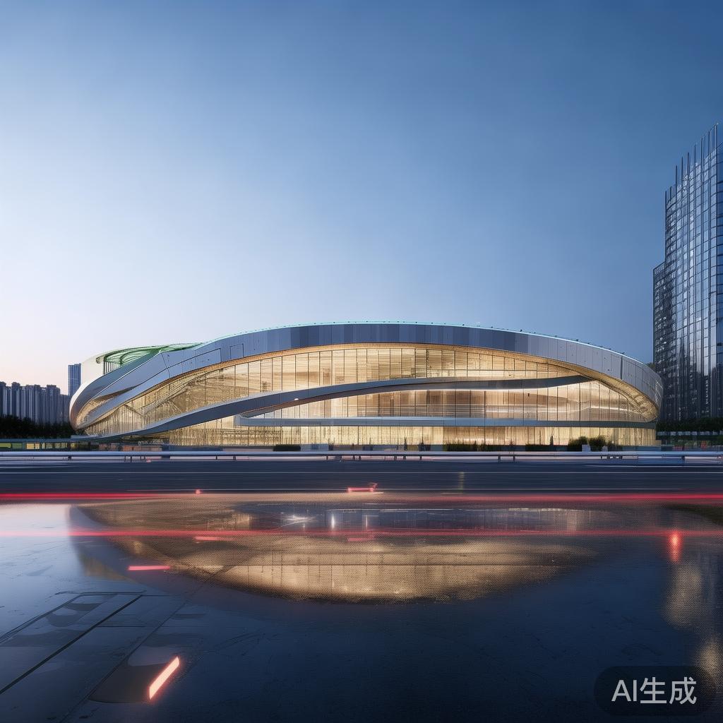 江华智博体育馆:融合体育、娱乐与创新的多功能智慧场馆 江华智博体育馆位于繁华都市核心区,作为区域的重要地